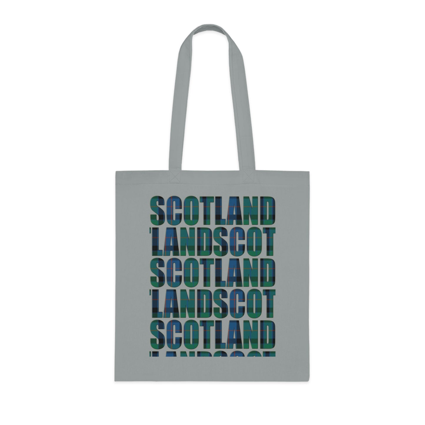 Reversible Scotland Tartan Map Cotton Tote Bag - Flower of Scotland Tartan