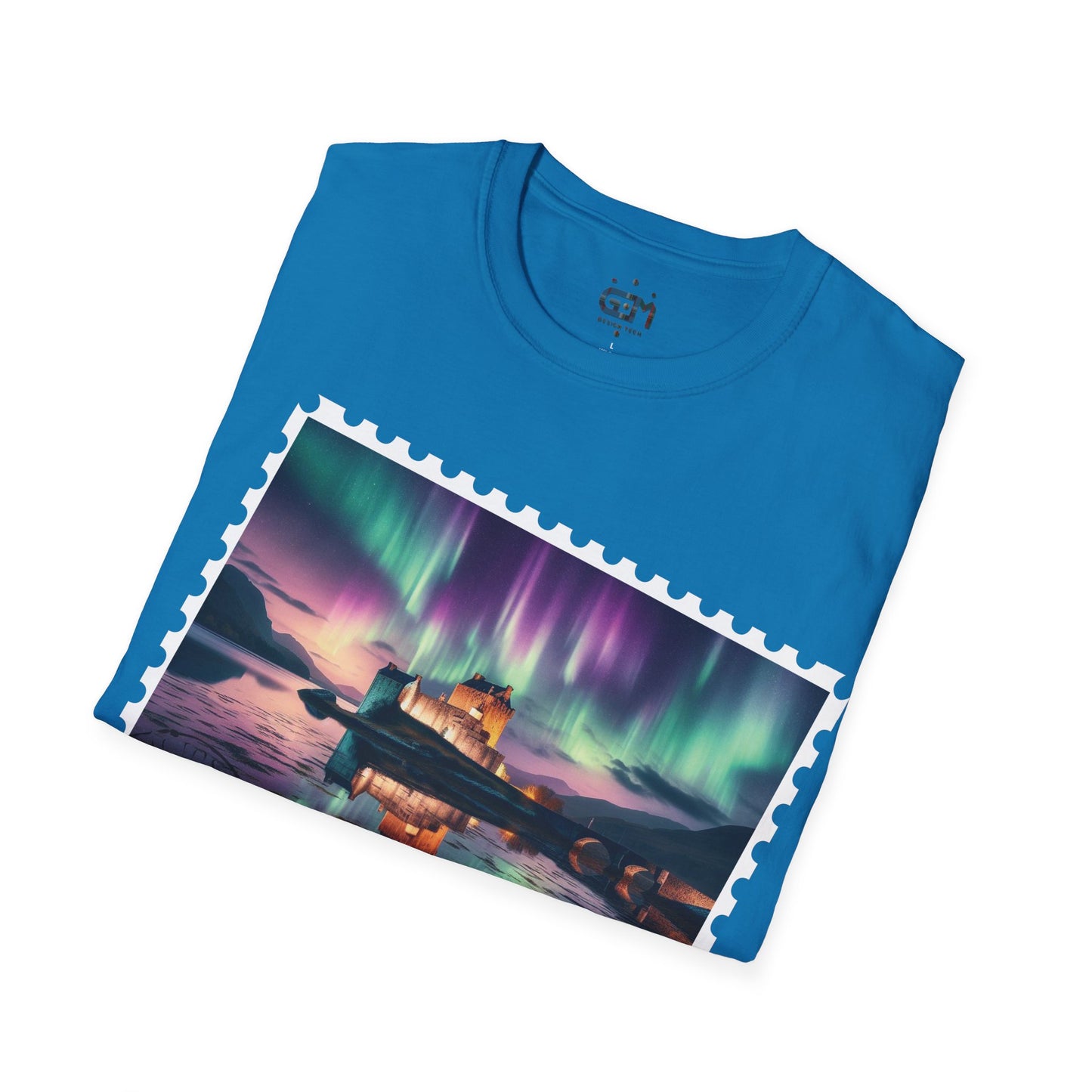 Postcard Eilean Donan Castle Art Softstyle T-Shirt, Unisex Tee, Scotland Shirt, Various Colours