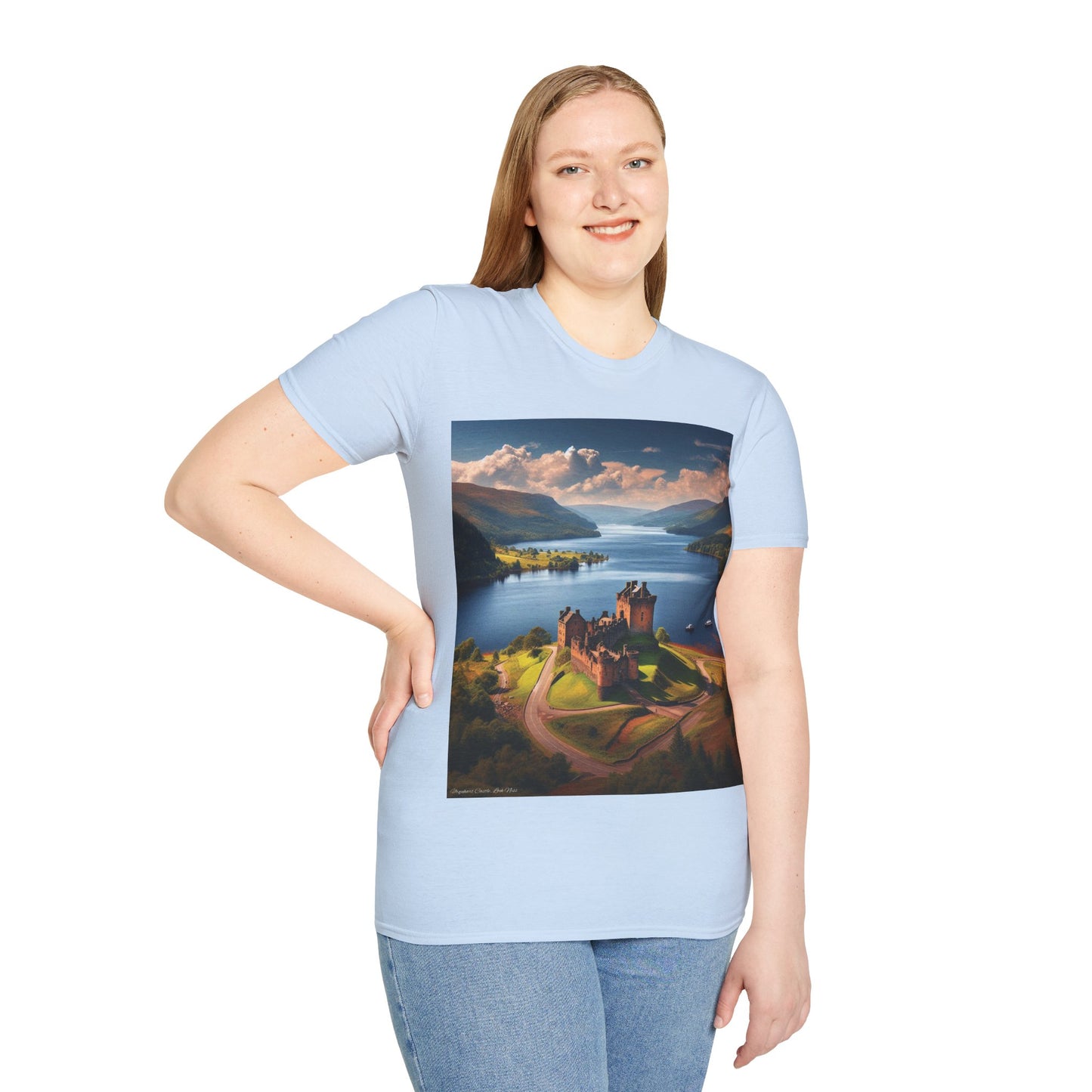 Urquhart Castle - Loch Ness Softstyle T-Shirt, Unisex Tee, Scottish Landmarks, Various Colours