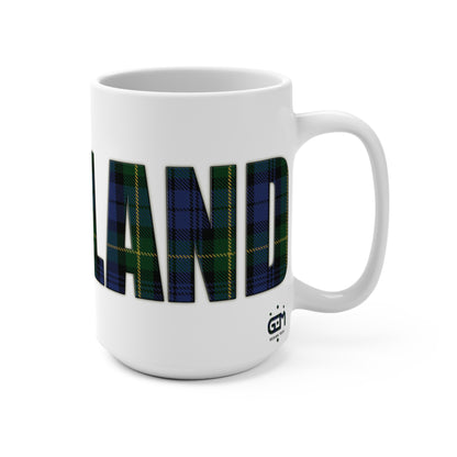 Scotland Lettering Tartan Mug 15oz, Gordon Tartan