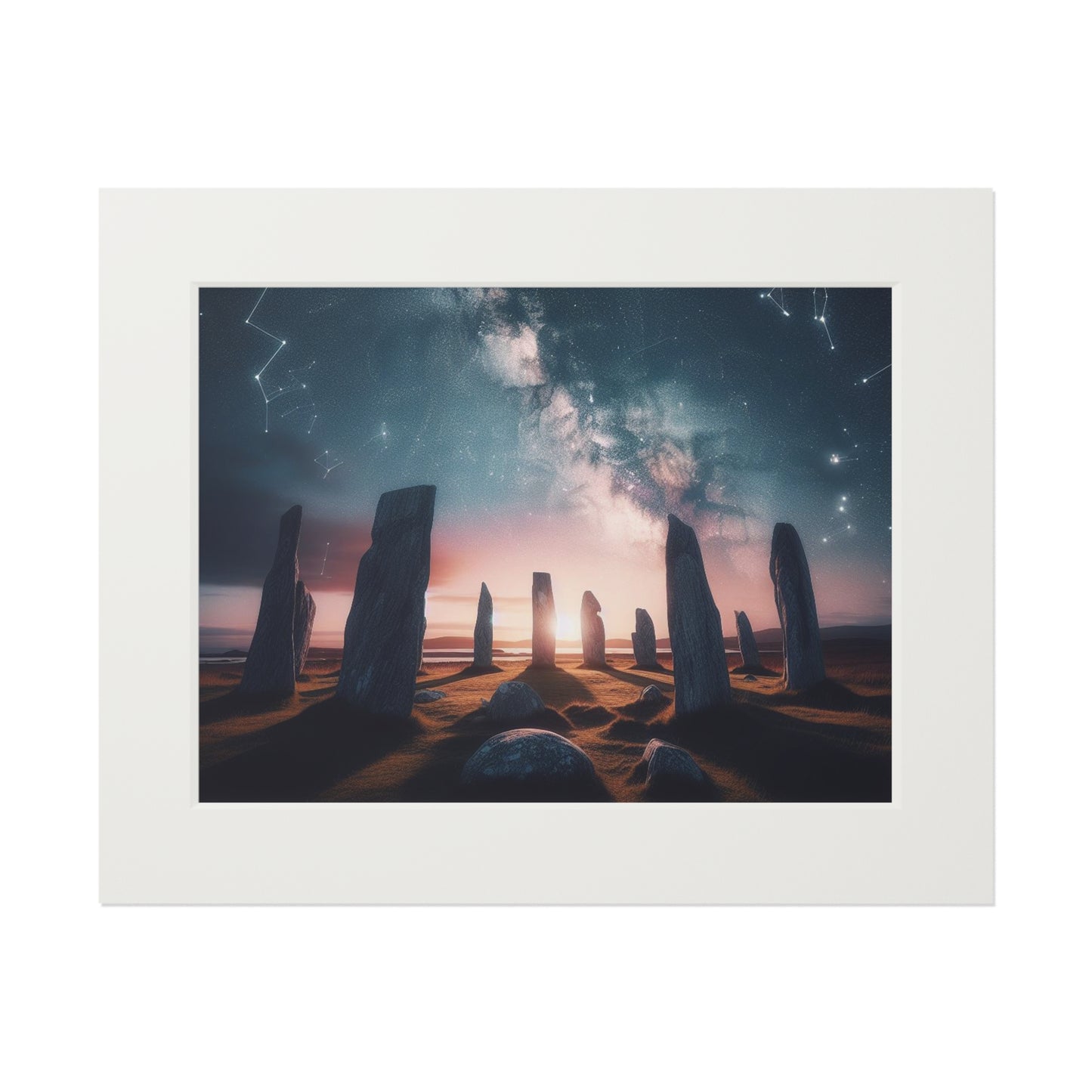 Callanish Standing Stones Fine Art Print, Scotland Art, Paper Frame, Various Sizes, Horizontal