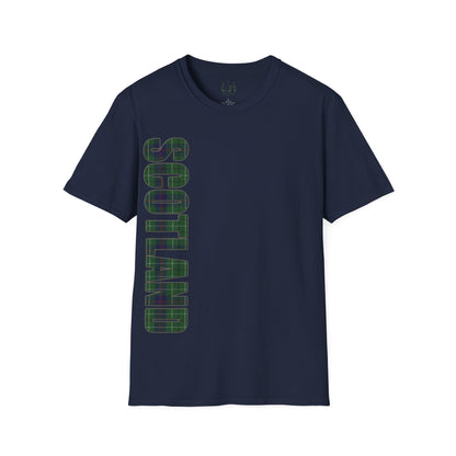 Scotland Lettering Duncan Tartan Softstyle T-Shirt, Unisex Tee, Various Colours