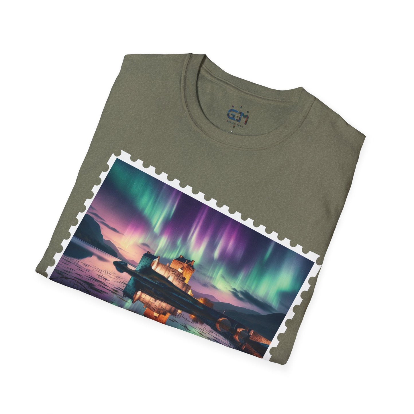 Postcard Eilean Donan Castle Art Softstyle T-Shirt, Unisex Tee, Scotland Shirt, Various Colours