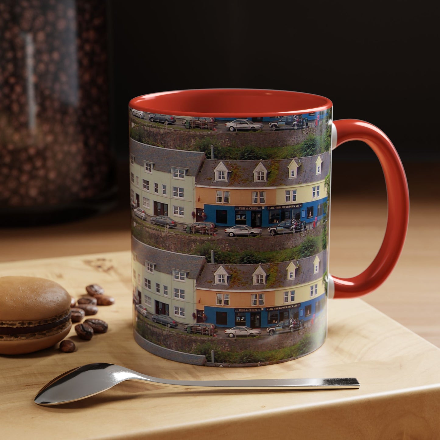 Tasses décoratives Écosse en gros plan - Scènes variées (rouge)