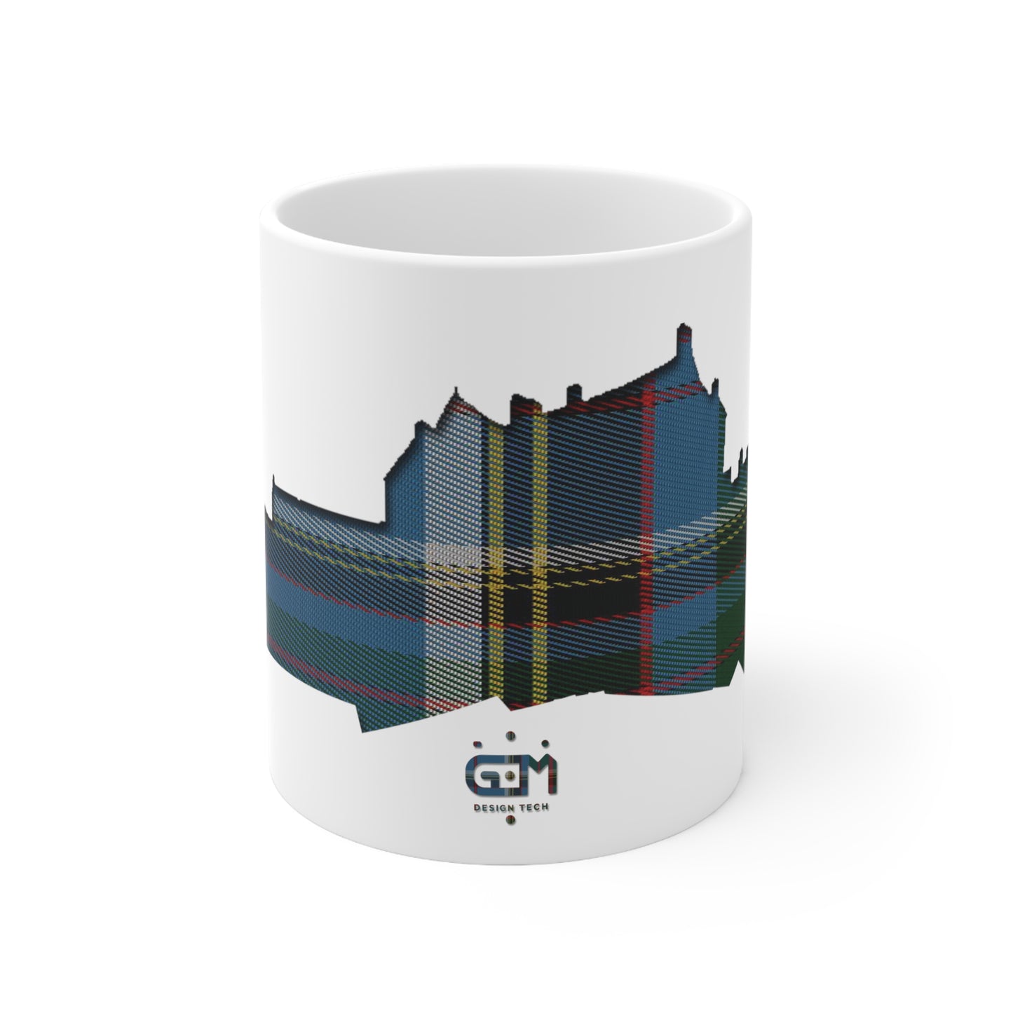 Tartan Edinburgh Castle - Anderson Old Mug, White