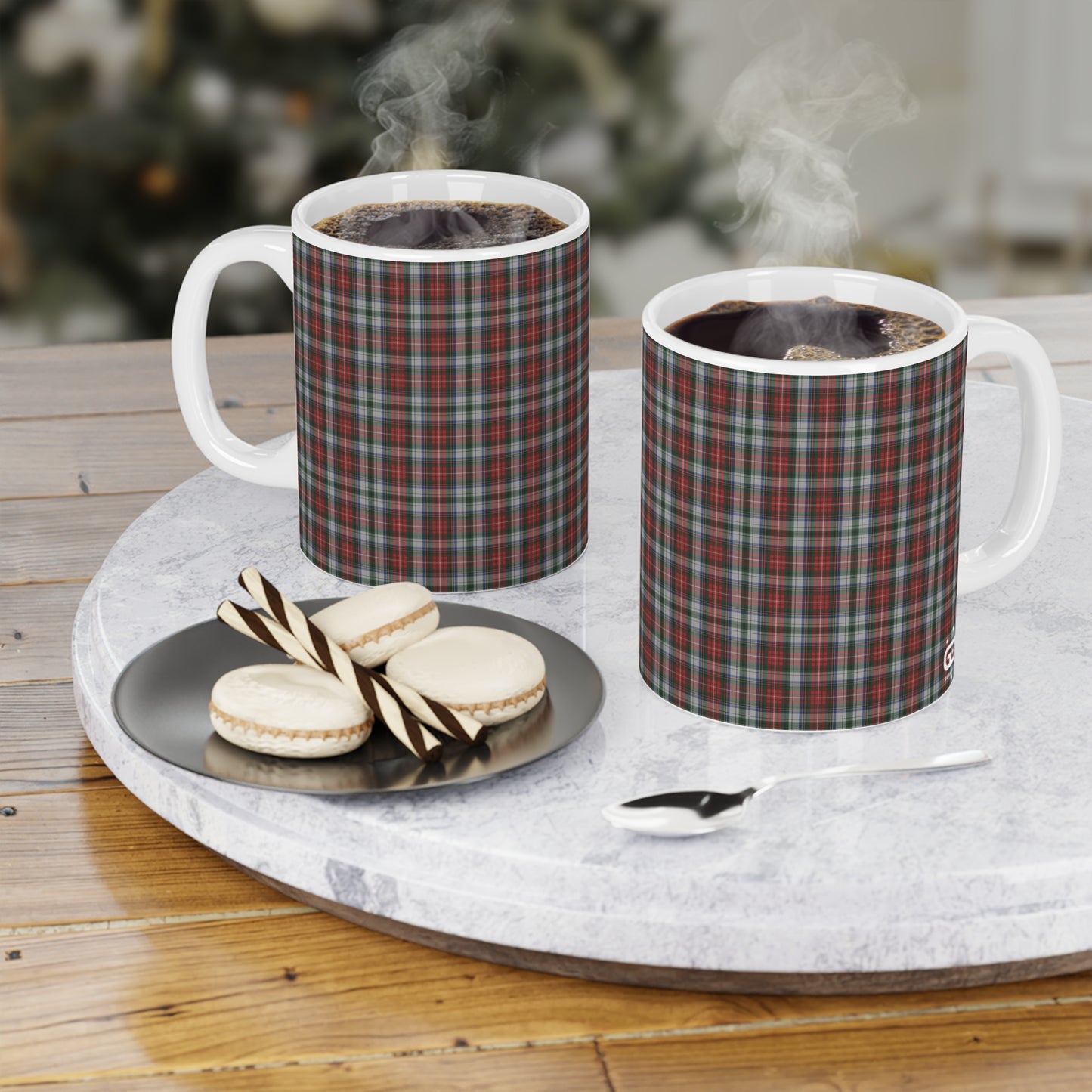 Tartan Mug - Stewart Tartan, Scottish, Various Sizes