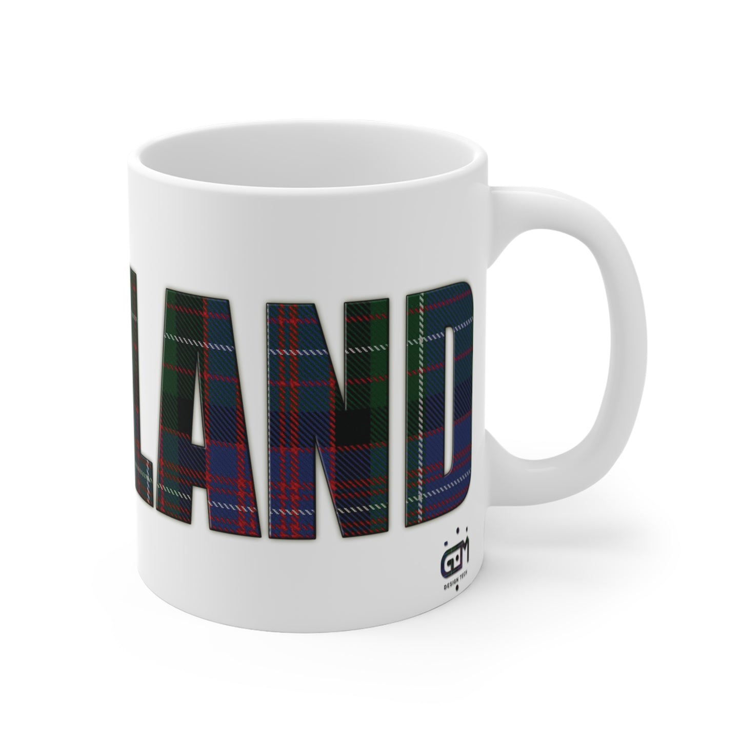 Scotland Lettering Tartan Mug 11oz, Rankin Tartan