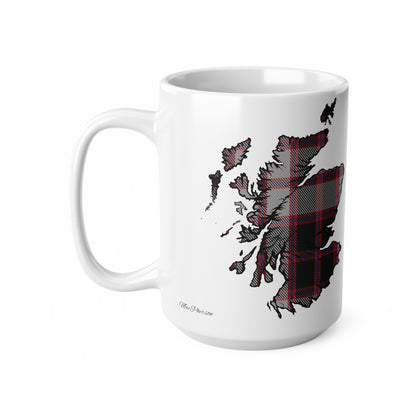 MacPherson Tartan Scotland Map Mug, Coffee Cup, Tea Cup, Scotland, White