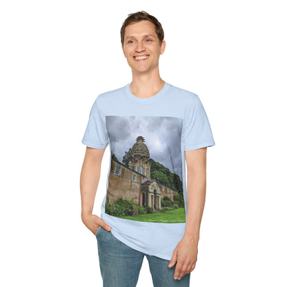 Dunmore Pineapple Photo Softstyle T-Shirt, Unisex Tee, Scotland Shirt, Scottish Landmark, Nature, Scenery, Various Colours