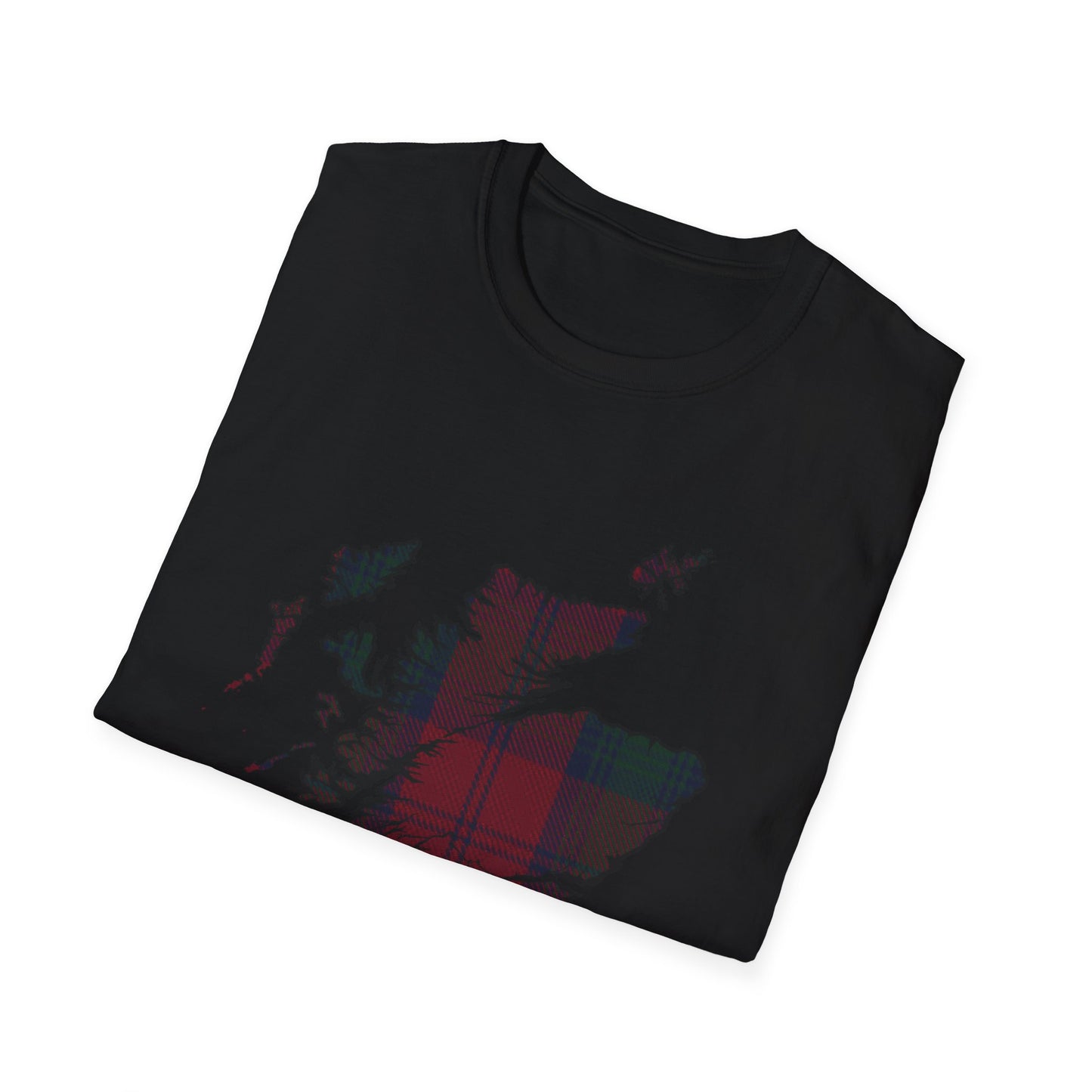 Tartan Scotland Map Softstyle Unisex T-Shirt - Lindsay Tartan Tee