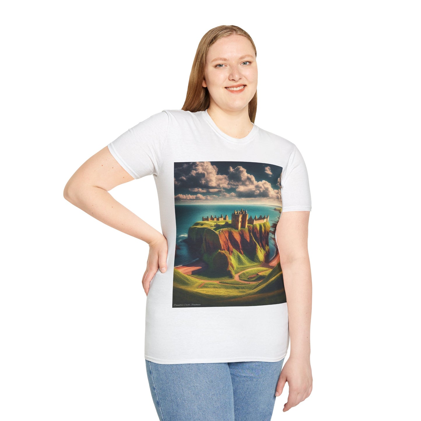 Dunnottar Castle - Stonehaven Softstyle T-Shirt, Unisex Tee, Scottish Landmarks, Various Colours