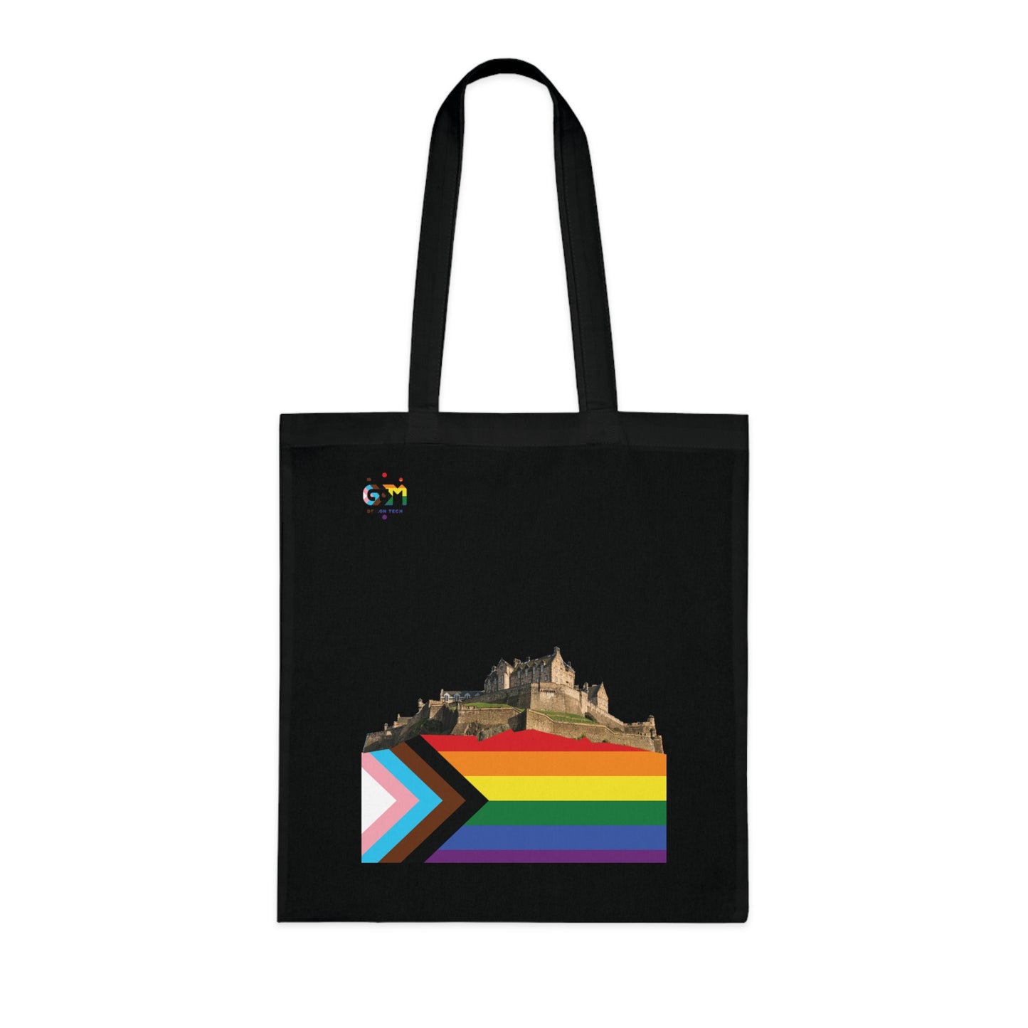 Pride Progress Rock Edinburgh Castle Cotton Tote Bag