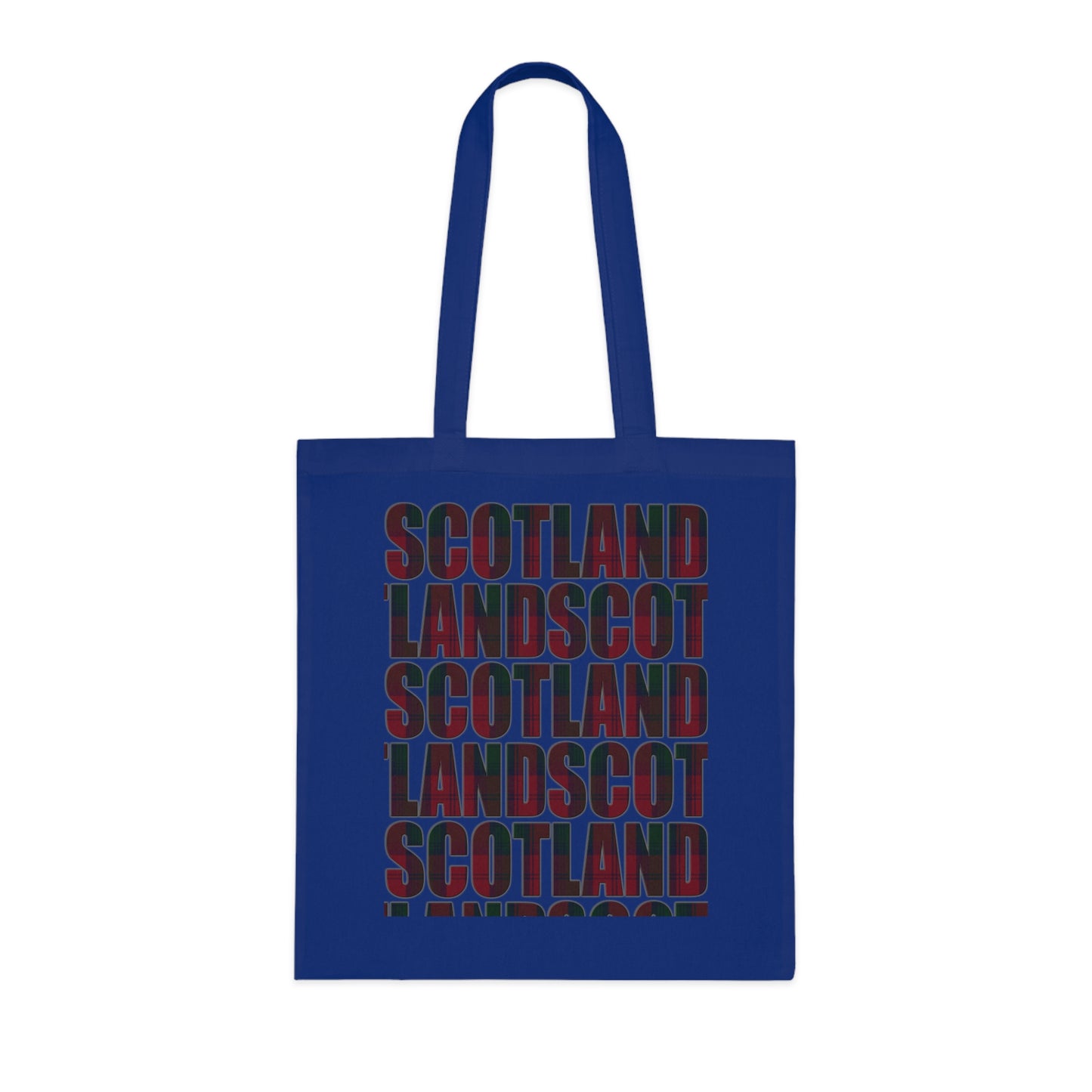 Reversible Scotland Tartan Map Cotton Tote Bag - Lindsay Tartan