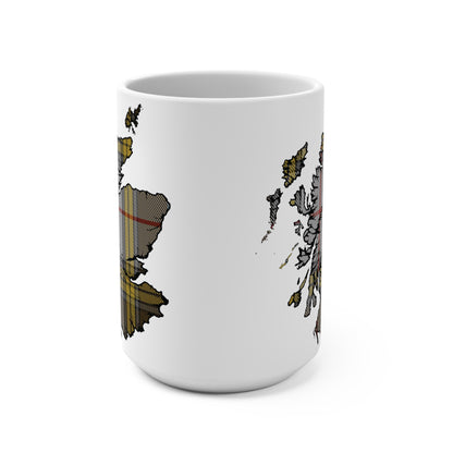 Scotland Map Mug 15oz, Buchanan Dress Tartan