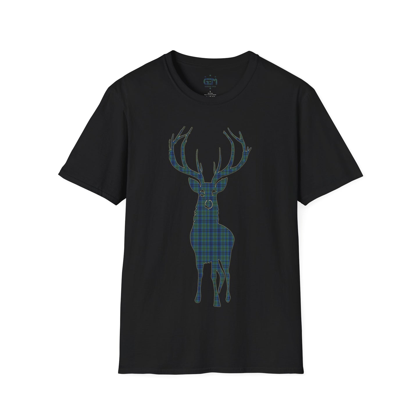 Tartan Stag Softstyle T-Shirt - Keith Tartan, Unisex Tee, Scottish Scenery, Various Colours