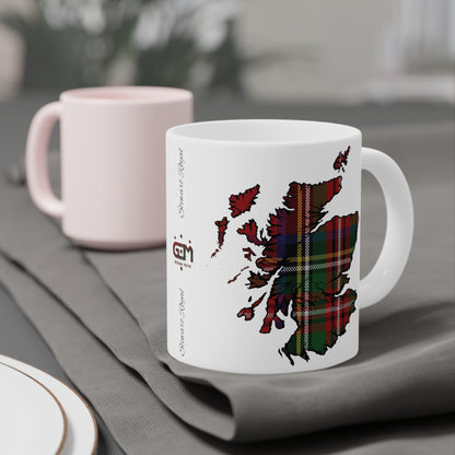 Tasse de carte de tartan d’Écosse – Stewart Royal Tartan, différentes tailles 