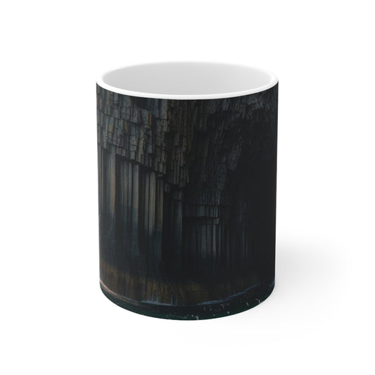 Fingal's Cave Mug - Staffa, Coffee Cup, Tea Cup, Scotland, White