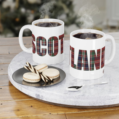 Scotland Tartan Mug - MacFarlane Tartan, Various Sizes