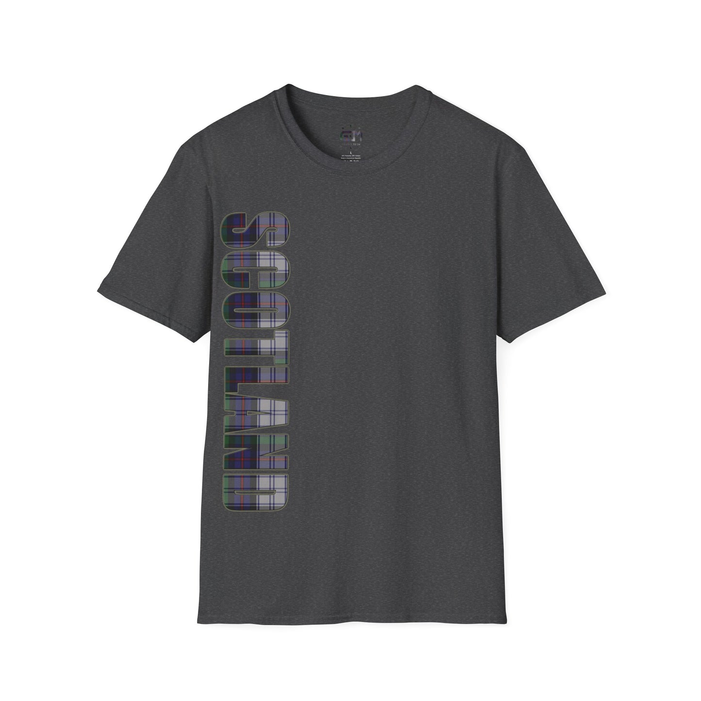 Scotland Lettering Argyle Dress Tartan Softstyle T-Shirt, Unisex Tee, Various Colours