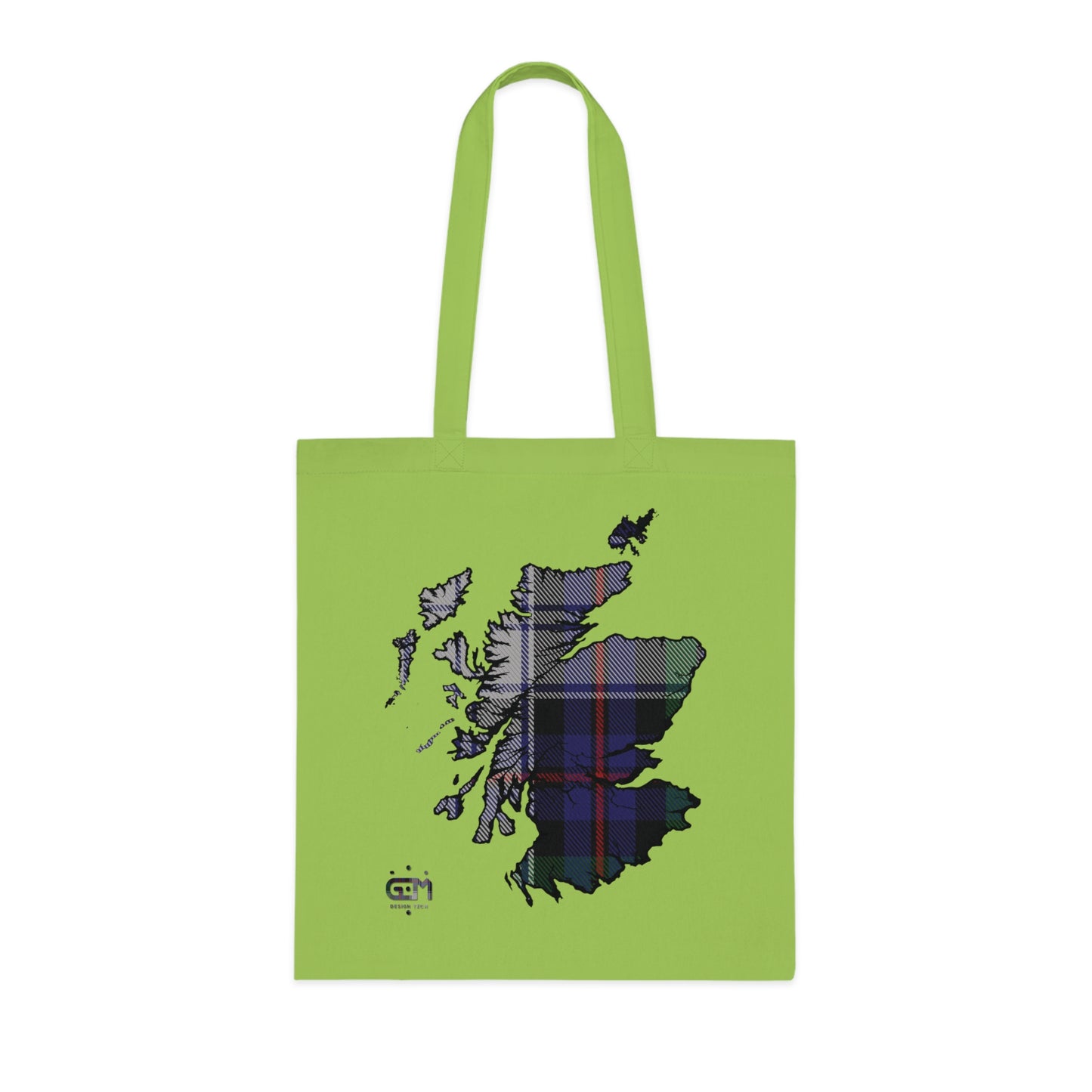 Reversible Scotland Tartan Map Cotton Tote Bag - Argyle Dress Tartan