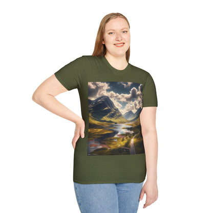 Glen Coe - Highlands Softstyle T-Shirt, Unisex Tee, Scottish Landmarks, Various Colours