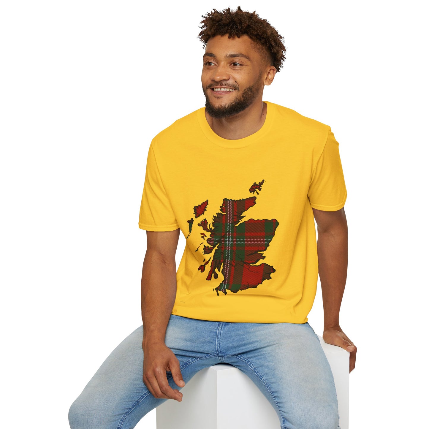 Scotland Tartan Map Softstyle Unisex T-Shirt - MacGregor Tartan Tee