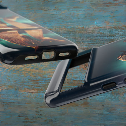 Kelpies Northern Lights Art Variant Phone Case, Scotland, Google