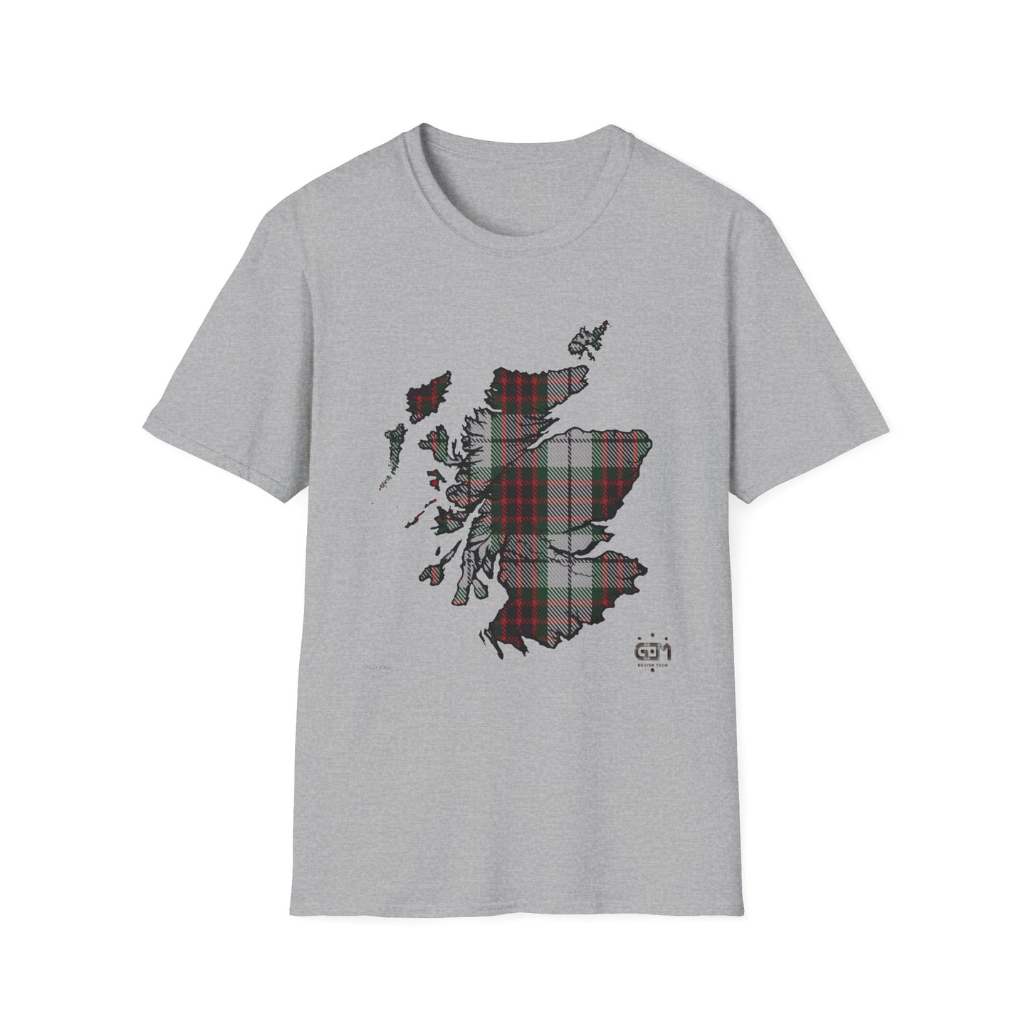 Tartan Scotland Map Softstyle T-Shirt unisexe - Fraser Dress Tartan Tee 