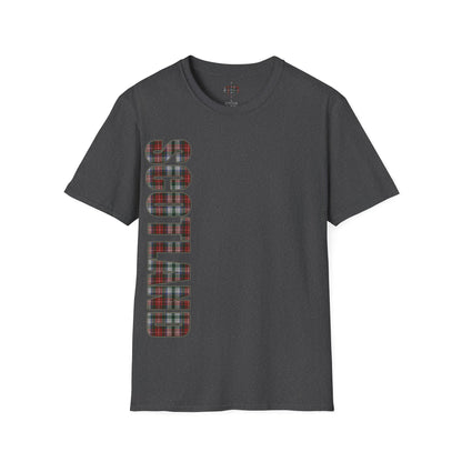 Scotland Lettering Stewart Tartan Softstyle T-Shirt, Unisex Tee, Various Colours