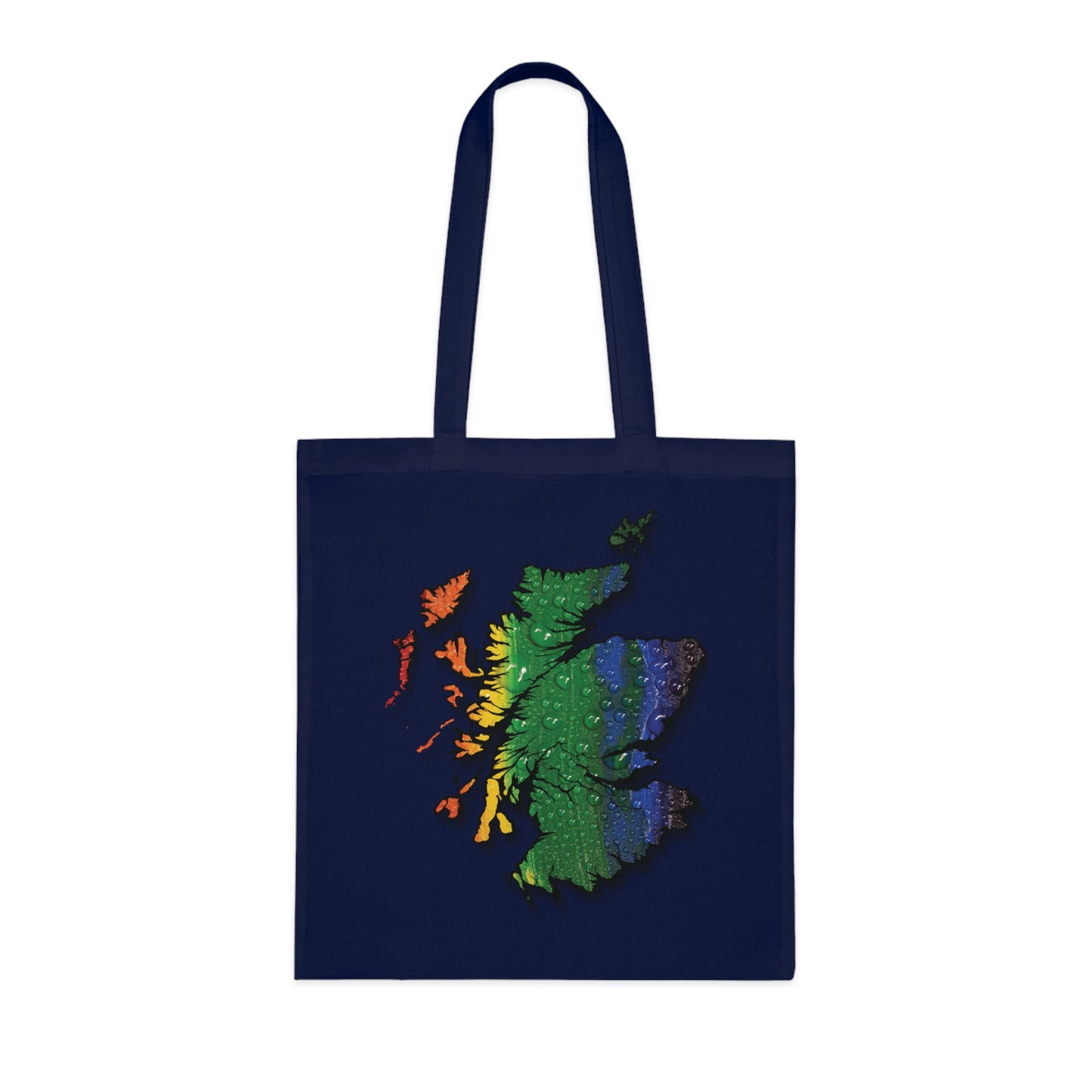 Scotland Pride Rain Map Cotton Tote Bag