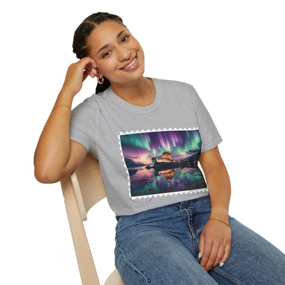 Postcard Eilean Donan Castle Art Softstyle T-Shirt, Unisex Tee, Scotland Shirt, Various Colours