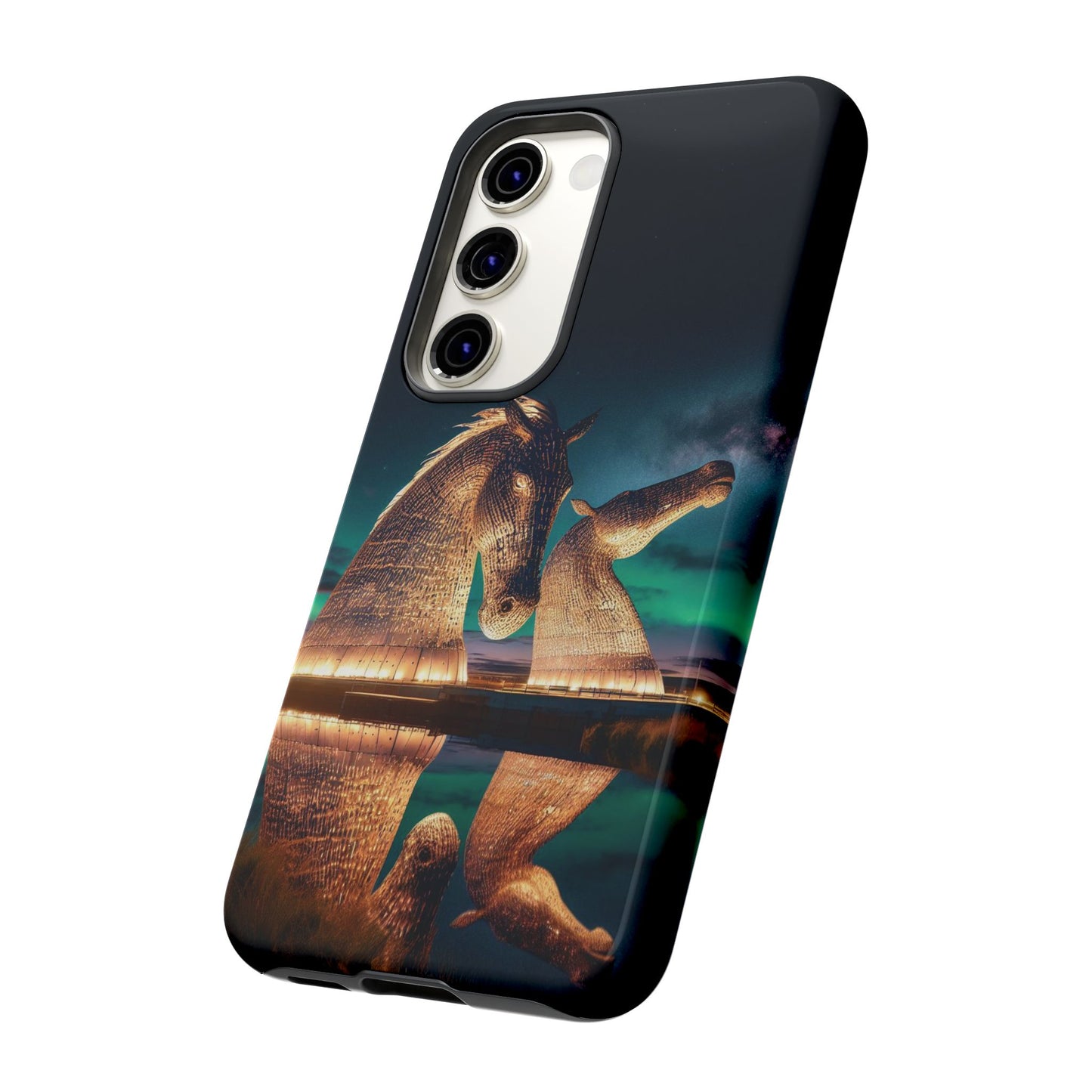 Kelpies Northern Lights Art Phone Case, Scotland, Samsung