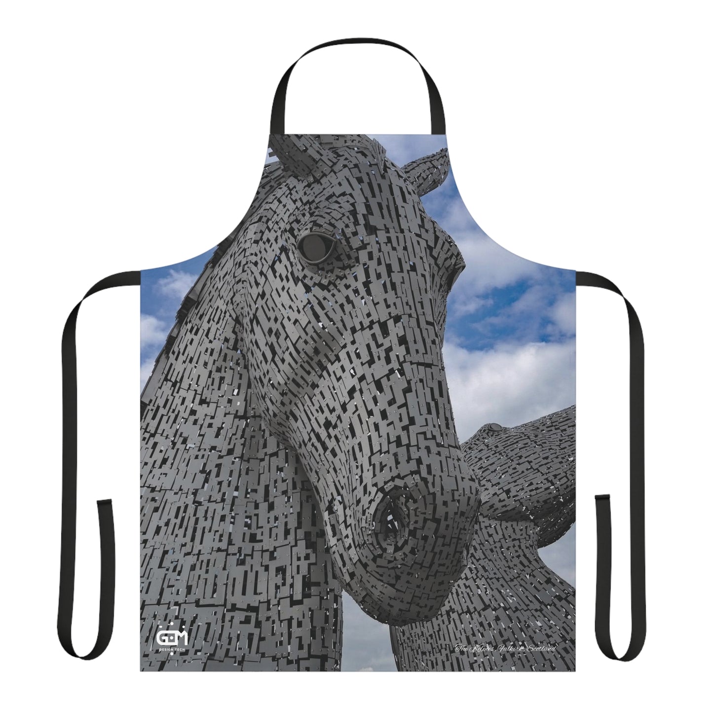 Kelpies Photo Apron, Scotland Apron, Scottish Art, Scotland Landmark, Cooking Apparel, Chef Accessory