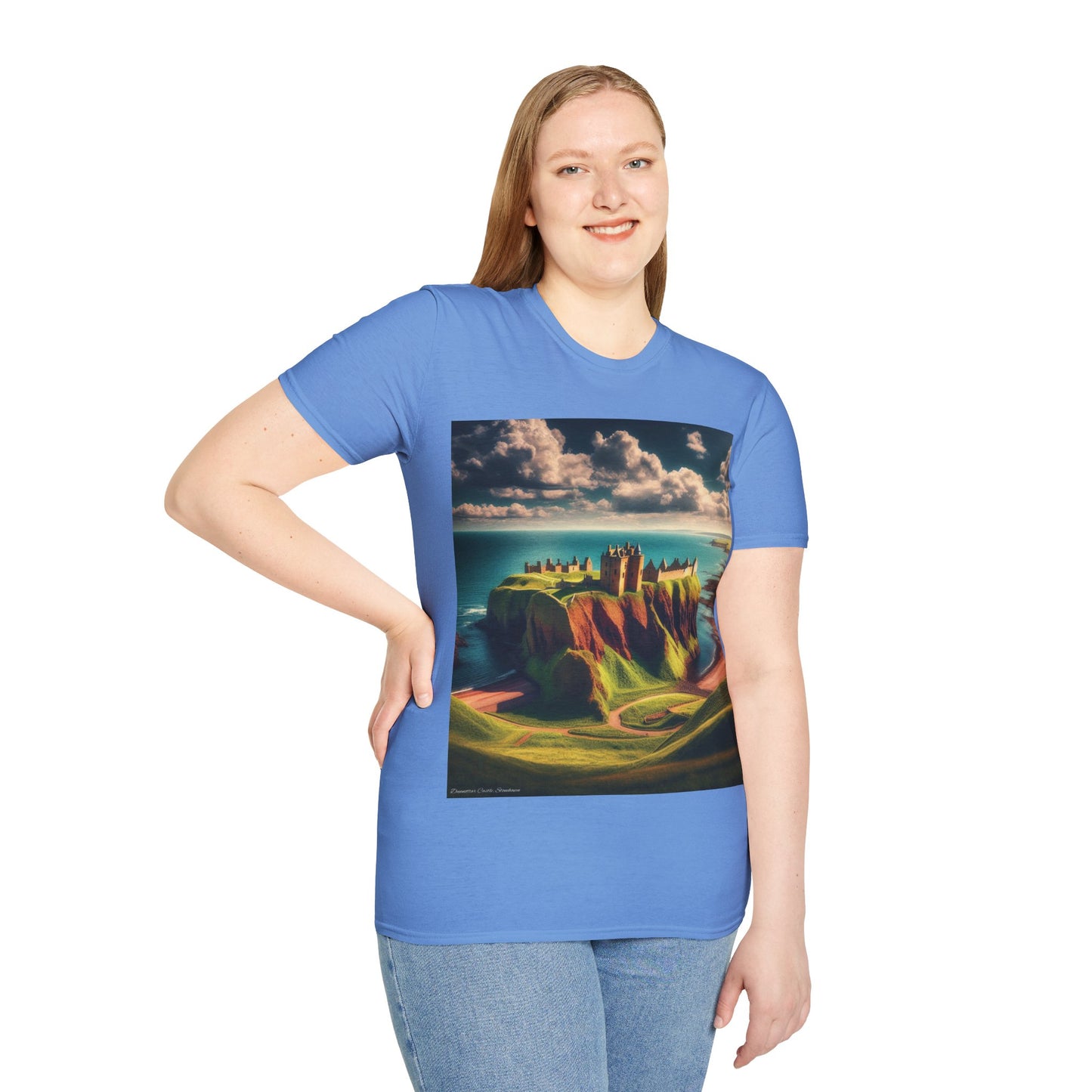 Dunnottar Castle - Stonehaven Softstyle T-Shirt, Unisex Tee, Scottish Landmarks, Various Colours