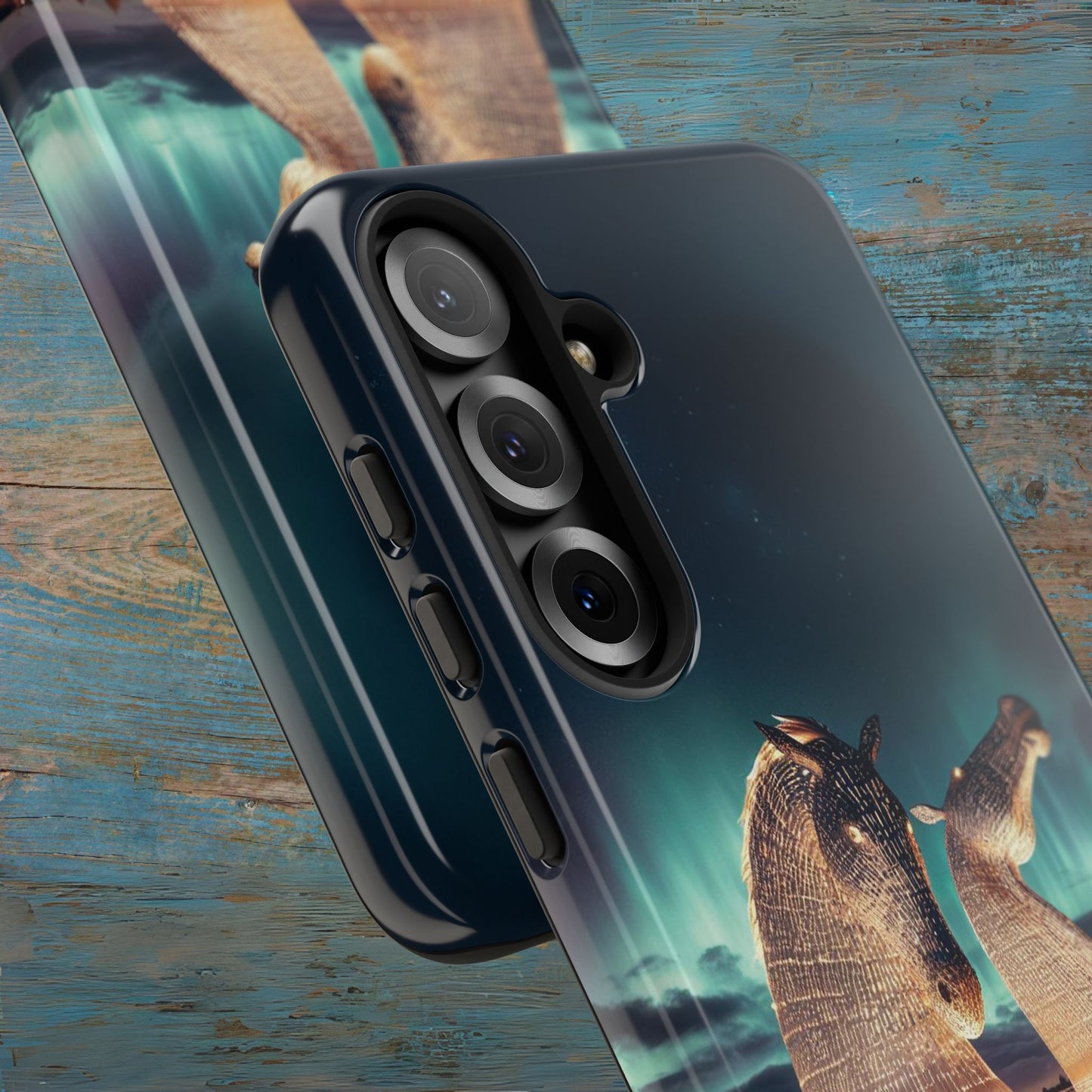 Kelpies Northern Lights Art Variant Phone Case, Scotland, Samsung