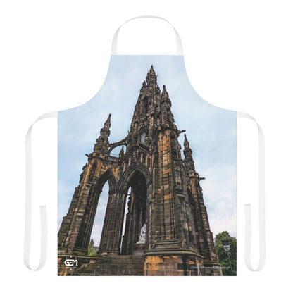 Scott Monument Photo Apron, Scottish Cooking Apparel, Chef Accessory