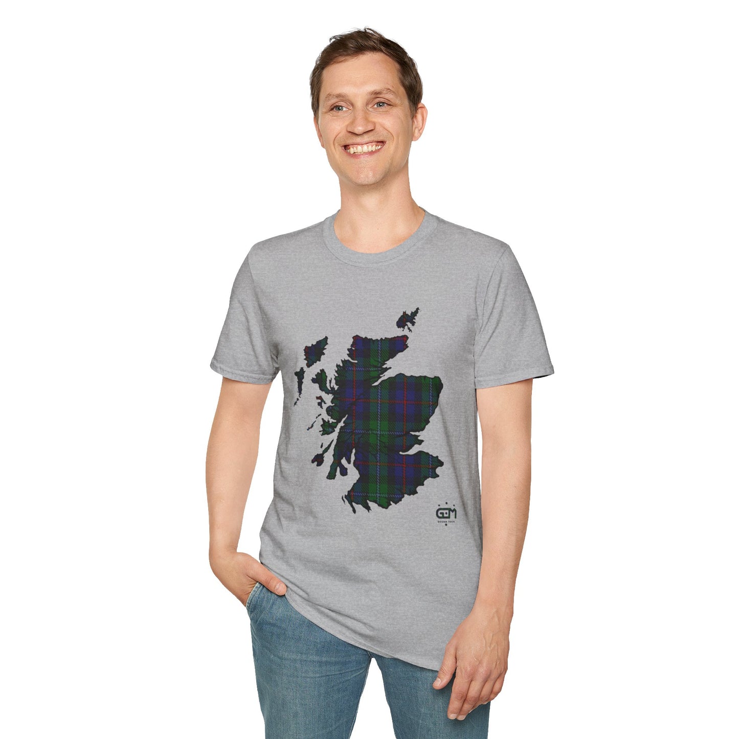 Tartan Ecosse Carte Softstyle T-Shirt Unisexe - Argyle Tartan Tee 