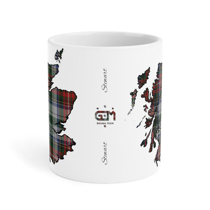 Tasse de carte de tartan d’Écosse - Stewart Tartan, différentes tailles 