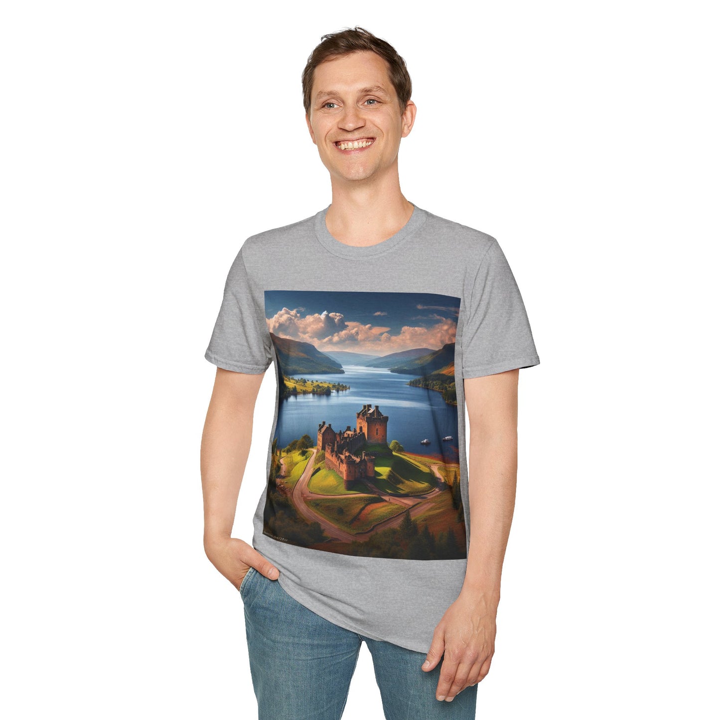 Urquhart Castle - Loch Ness Softstyle T-Shirt, Unisex Tee, Scottish Landmarks, Various Colours