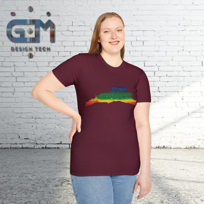 Edinburgh Castle Pride Rain Art Unisex T-Shirt