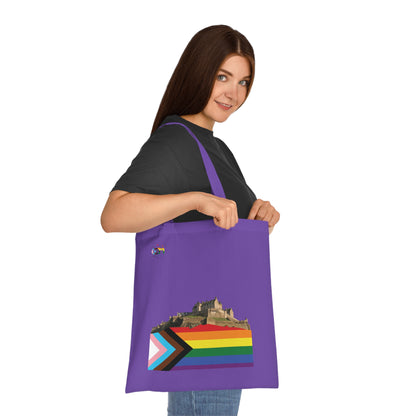 Pride Progress Rock Edinburgh Castle Cotton Tote Bag