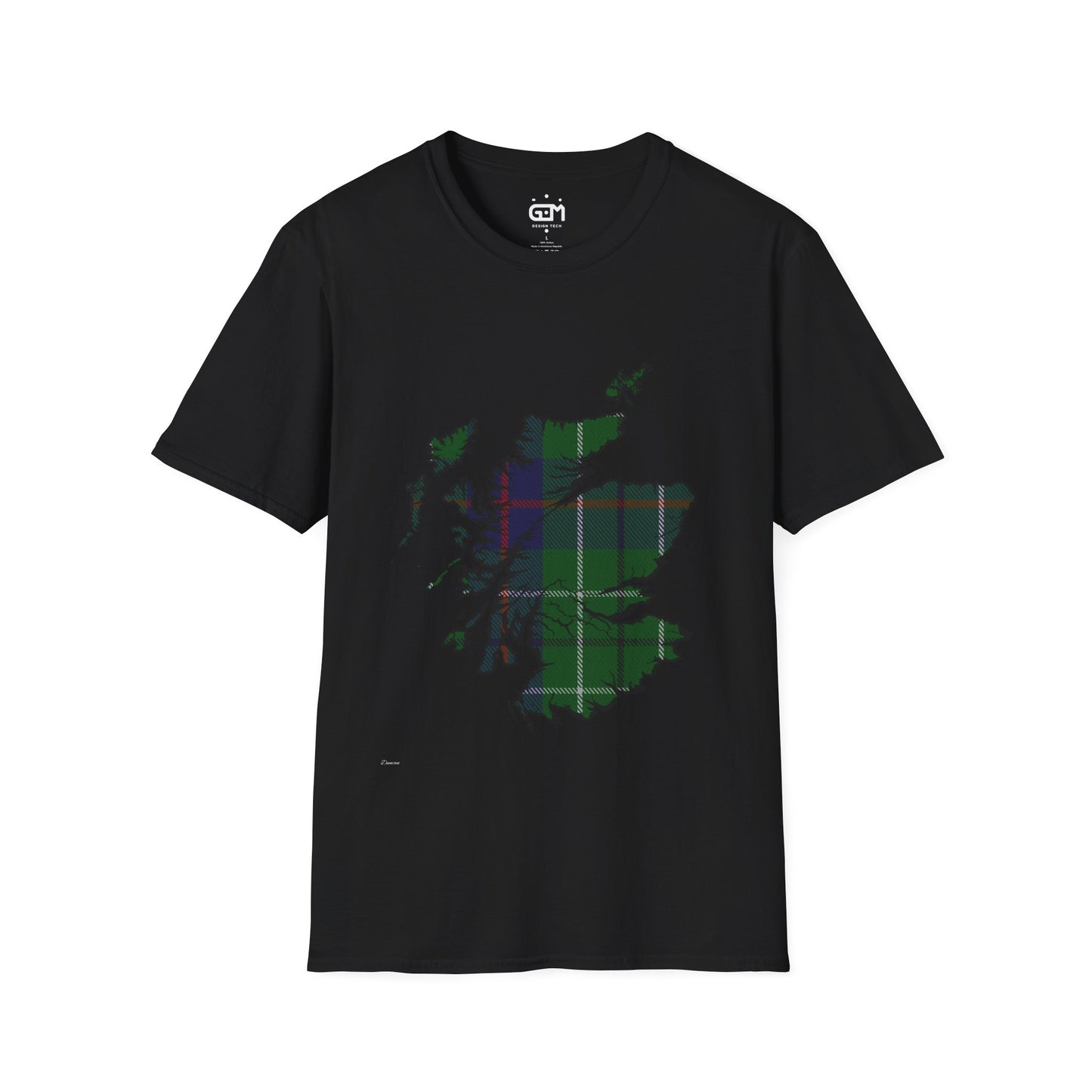 Scotland Tartan Map Softstyle Unisex T-Shirt - Duncan Tartan Tee