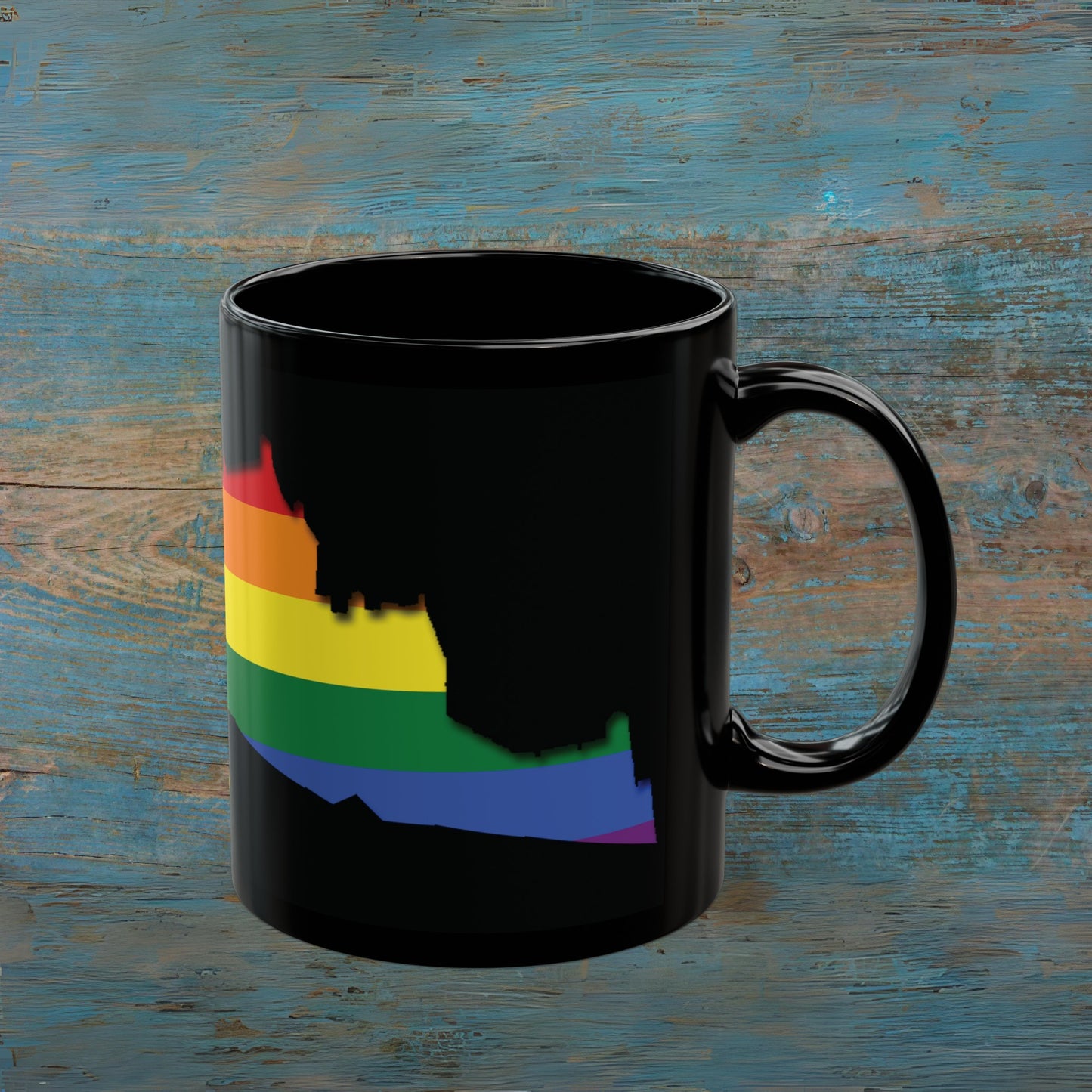 Edinburgh Castle Pride Progress Art Mug, Black