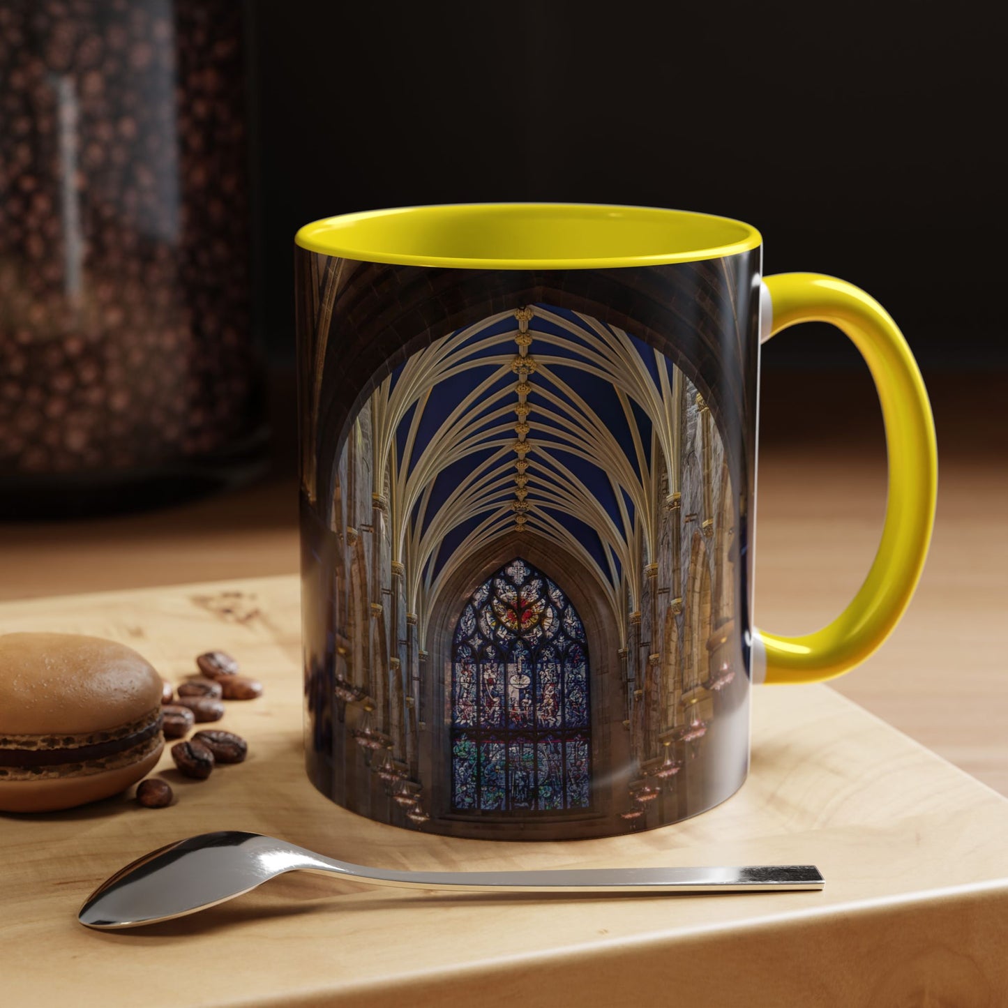 Tasses décoratives Écosse en gros plan - Scènes variées (jaune)