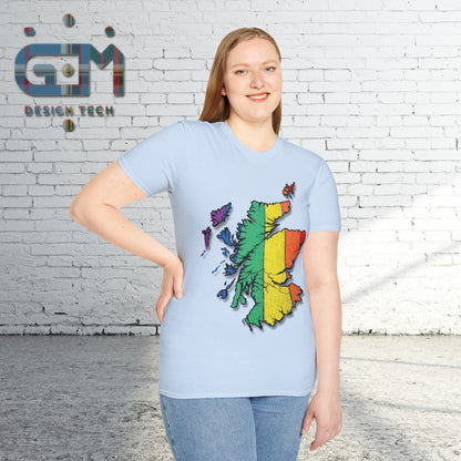 Pride Road Scotland Map Unisex T-Shirt, Various Colours