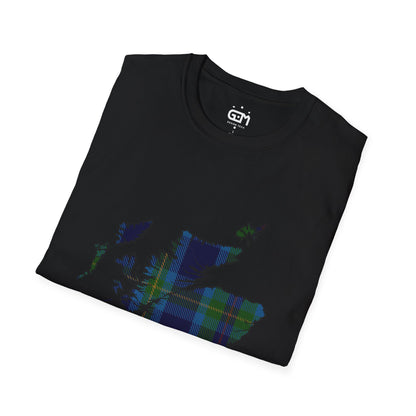 Scotland Tartan Map Softstyle Unisex T-Shirt - Miller Tartan Tee