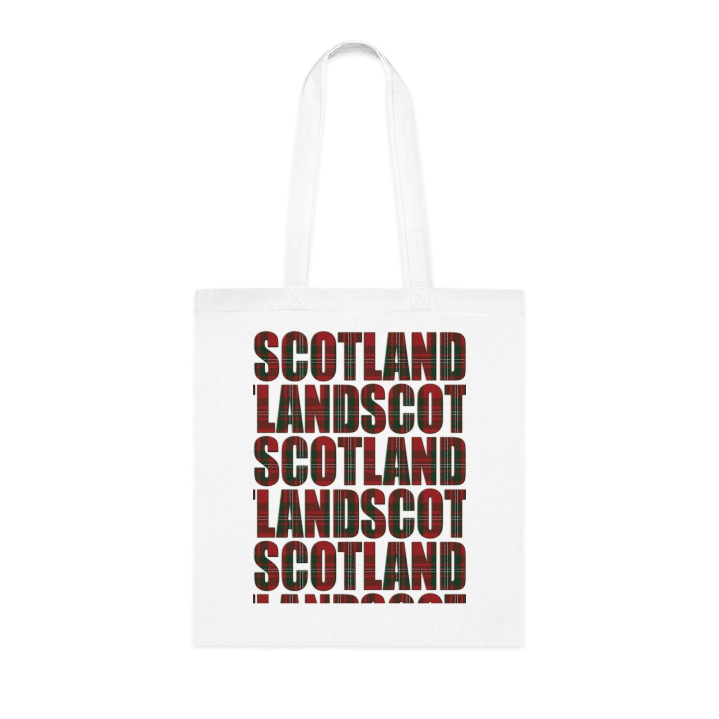 Reversible Scotland Tartan Map Cotton Tote Bag - MacGregor Tartan