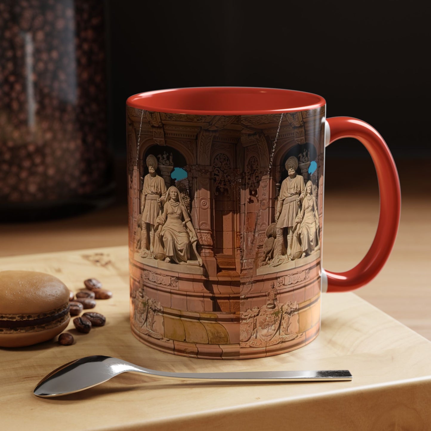 Tasses décoratives Écosse en gros plan - Scènes variées (rouge)