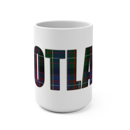 Scotland Lettering Tartan Mug 15oz, Rankin Tartan