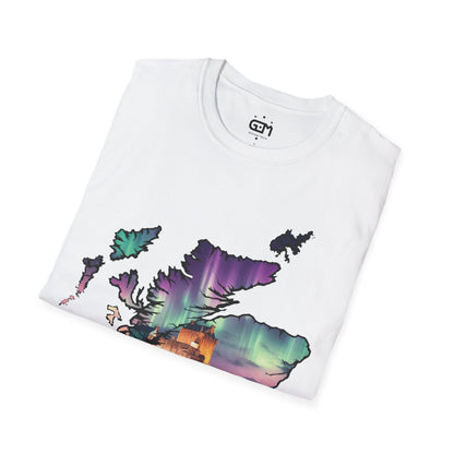 Eilean Donan Castle Scotland Map Softstyle T-Shirt, Unisex Tee, Scotland Shirt, Scottish Landmark, Nature, Scenery, Various Colours